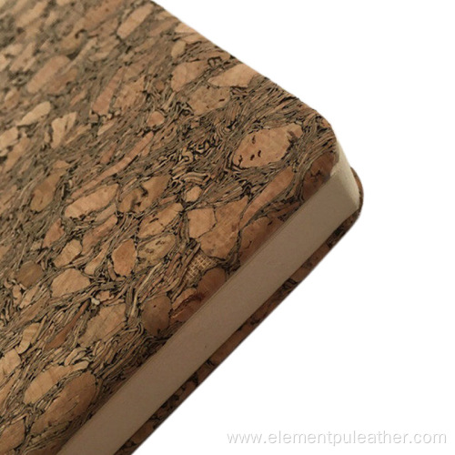 Cork Leather with natural cork veneer PU backing